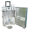 Dentiste Portable Unité de livraison dentaire panier avec compresseur d'air Valise et 4 Titulaire 2 Ans Garantie GU-P204