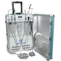 Unidade de turbina portátil portátil de luxo com 6 Caso adequado do compressor de ar do suporte e tubulação da peça de mão GU-P206