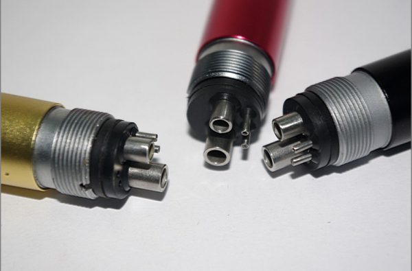 Dentist Lady High Speed Dental Handpiece 3-Way Spray Push Button 4 Hole Pack of 3 CE