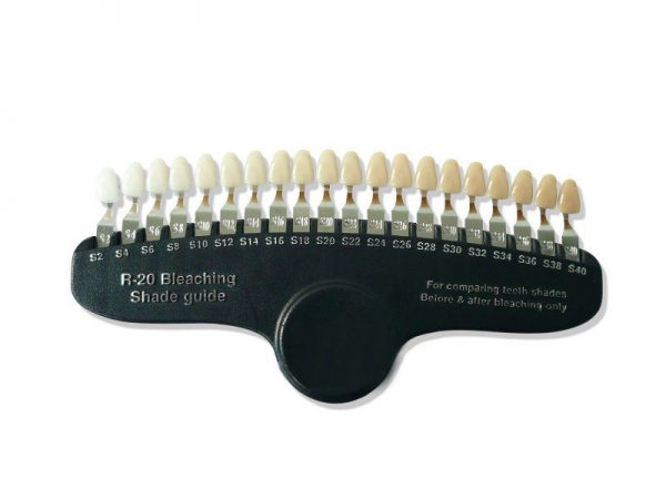 Dental LED Teeth Whitening System Clip on Desktop Light med 2 briller og 20 Farger Shadeguide