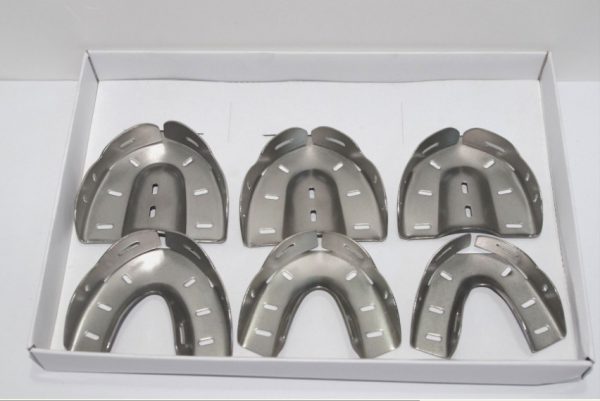Superior Dentistry Metal Impression Mouth Tray Edentulous Set Solid Equipments SK-TR01