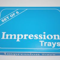 Aço inoxidável completa Dental Bandejas Impression dentista Instrumento perfurado Unidades Pacote de 6 SK-TR02
