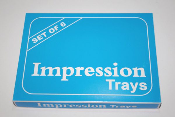 Full Stainless Steel Dental Impression Trays Dentist Instrument Perforated Units Pack of 6 SK-TR02