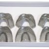 Full Stainless Steel Dental Impression Trays Dentist Instrument Perforated Units Pack of 6 SK-TR02