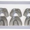 Aço inoxidável completa Dental Bandejas Impression dentista Instrumento perfurado Unidades Pacote de 6 SK-TR02