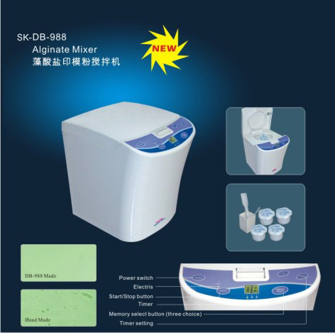 Alginato de materiais Mixer Dental Lab Centrífuga Impression Blender Agitador Sistemas SK-DB-988FS