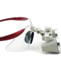 3.0x Magnification Spark Professional Dental Loupes with Red TP Sports Frame | Adjustable Pupil Distance Model #CH300M