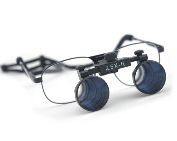 2.5x Magnificação Spark Loupos odontológicos profissionais com quadro esportivo preto BP | Modelo de distância da pupila ajustável #CM250