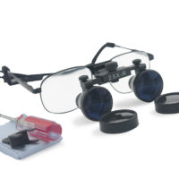 2.5x Magnification Spark Professional Dental Loupes with Black BP Sports Frame | Adjustable Pupil Distance Model #CM250