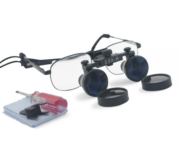 2.5x Vergrößerung Spark Professionelle Zahnlups mit schwarzem BP Sportsrahmen | Einstellbarer Pupillenentfernungsmodell #CM250