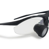 2.8x TTL dentário personalizado de ampliação(Através das lentes) Lupas com armação esportiva Silver BP | Envie-nos sua distância de aluno e distância de trabalho, We'll Give You A Custom Fit