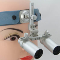 4.0x Magnification Professional Loupes with Comfortable Headband for Dental, Surgical, Jeweler, or Hobby | Adjustable Pupil Distance Model #CH400HB
