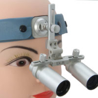 5.0x Magnification Professional Loupes with Comfortable Headband for Dental, Surgical, Jeweler, or Hobby | Adjustable Pupil Distance Model #DH5HB