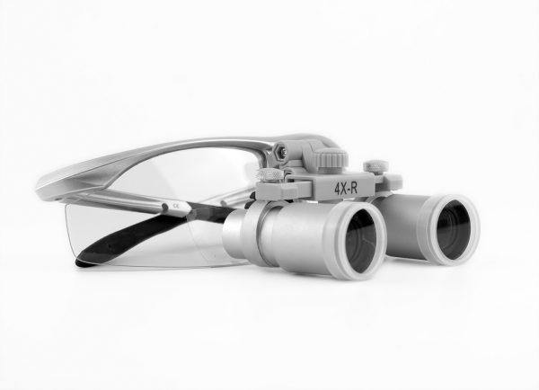 4.0x Magnification Professional Loupes with Silver BP Sports Frame for Dental, Chirurgisch, Juwelier, of hobby | Adjustable Pupil Distance Model #CH400