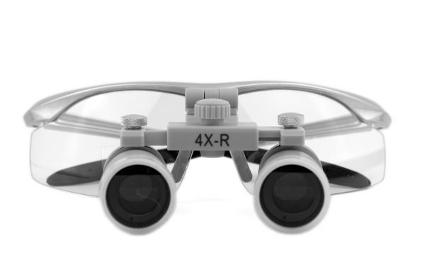 4.0x Magnification Professional Loupes with Silver BP Sports Frame for Dental, Chirurgisch, Juwelier, of hobby | Adjustable Pupil Distance Model #CH400