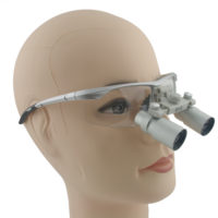 4.0س التكبير Loupes لProfessional مع الإطار الفضي BP الرياضية للأسنان, جراحي, صائغ, أو هواية | قابل للتعديل التلميذ المسافة نموذج # CH400