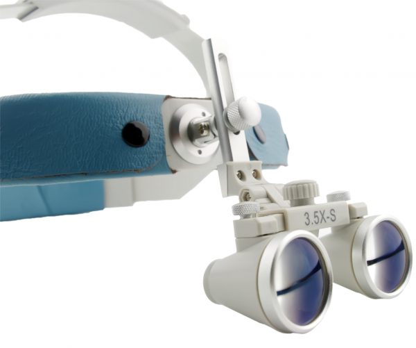 3.5x Lupe professionali in ingradamento con comoda fascia per la testa 360-460mm di lavoro per dentali, Chirurgico, Gioielliere, o hobby | Modello di distanza della pupilla regolabile #CH350HBR