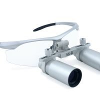 5.0س التكبير Loupes لProfessional مع الإطار الفضي BP الرياضية للأسنان, جراحي, صائغ, أو هواية | قابل للتعديل التلميذ المسافة نموذج # DH5