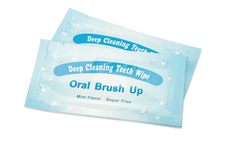 Grin365 dedo Slip-en los dientes toallitas desechables para facilitar la limpieza dental - 24 Contar oral Cepillo Ups Ideal para Pre y Post blanquear los dientes - Modelo TRES-TW001