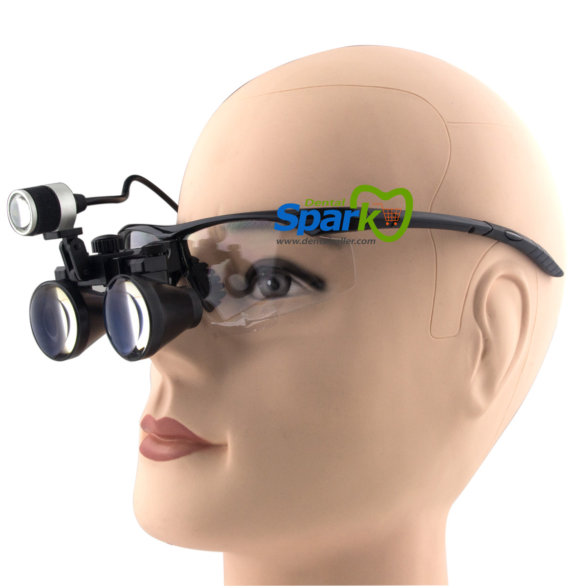 3.0 x Professional Dental Loupes Black BP Frame with led light