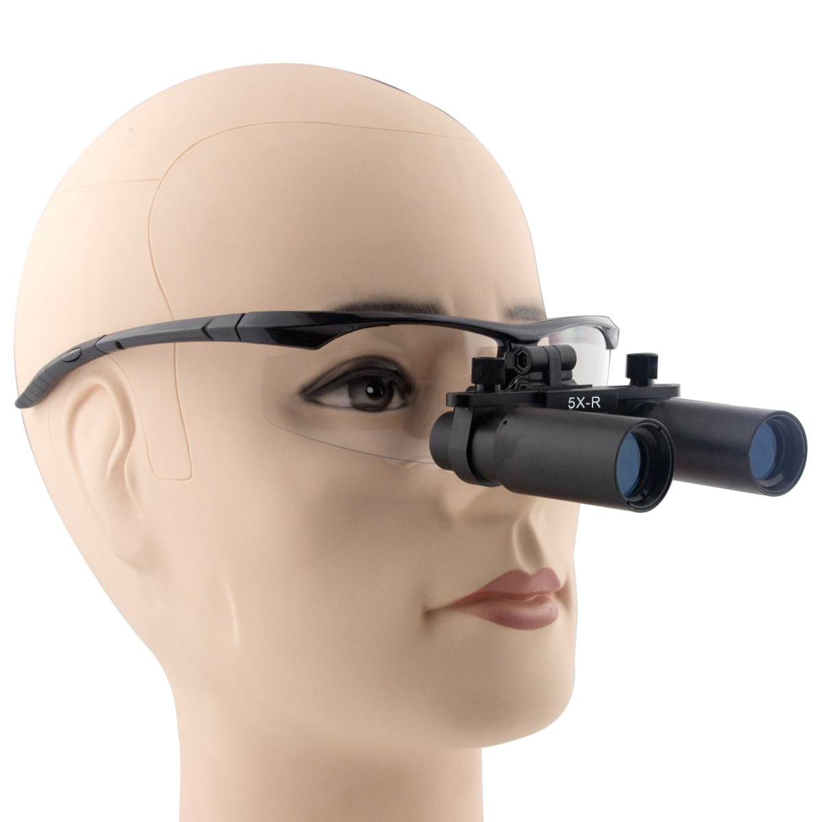 5.0 x Magnification Professional Dental Loupes Black BP Sports Frame and Adjustable Pupil Distance Model #DM5