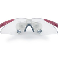 3.5x Magnification Spark Professional Dental Loupes with Red TP Sports Frame | Adjustable Pupil Distance Model #CH350M