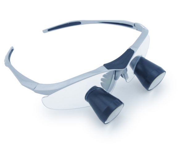 3.5x Magnification Customized Dental TTL(Through The Lens) Loupes with Silver BP Sports Frame | Send Us Your Pupil Distance and Working Distance, We'll Give You A Custom Fit