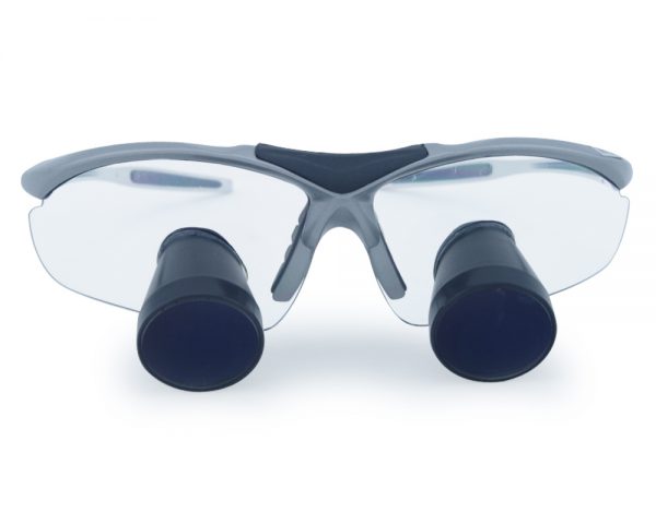 3.5x Magnification Customized Dental TTL(Through The Lens) Loupes with Silver BP Sports Frame | Send Us Your Pupil Distance and Working Distance, We'll Give You A Custom Fit