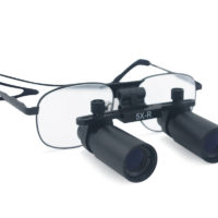 5.0س التكبير Loupes لProfessional مع الإطار الأسود المعدنية للطب الأسنان, جراحي, صائغ, أو هواية | قابل للتعديل التلميذ المسافة نموذج # DM5M