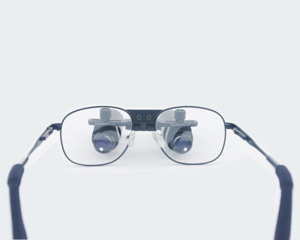 5.0x Magnification Professional Loupes with Black Metal Frame for Dental, Surgical, Jeweler, or Hobby | Adjustable Pupil Distance Model #DM5M