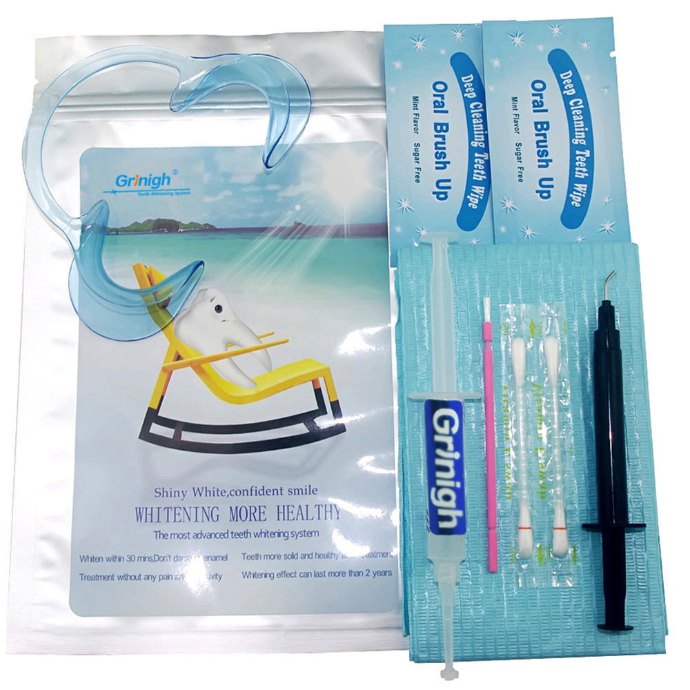 Grin365 Professionel Tænder Whitening System Comfort Kit - Regelmæssig styrketræning 44% Carbamidperoxid gel Pakke med 10