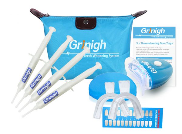 Grin365 Home Teeth Whitening System with LED Accelerator Light - XL Complete Kit