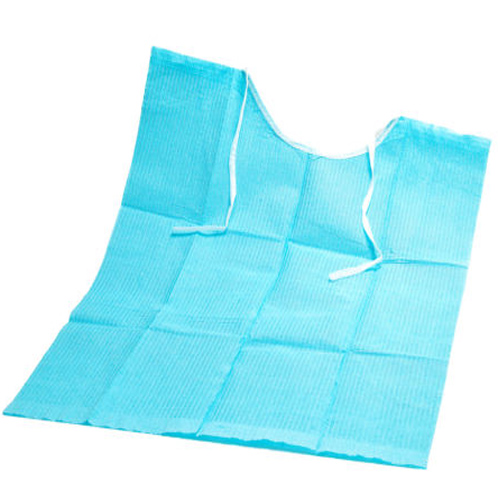 Grin365 (100 tellen) 3-Ply Disposable Dental Bibs met Individual Ties - 13 x 18" Blauw Kleur Waterdicht Sheets - Model DRIE-DB001