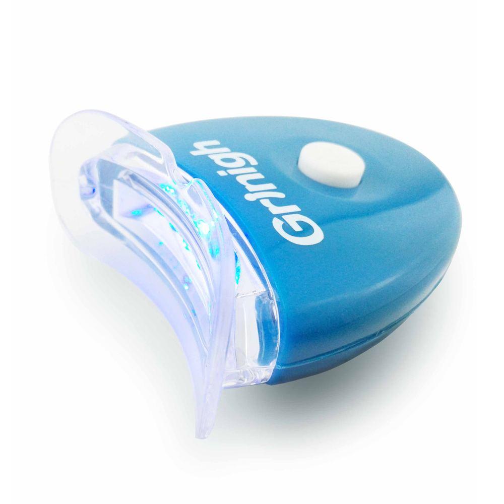 Grin365 2 Imposta Mini Dental luce bianca a LED e vassoio di bocca abbinato per la casa Teeth Whitening sistema CE approvato