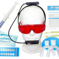 Grin365 Home Teeth Whitening System with Hairband Accelerator Light - Deluxe Hair Band Kit