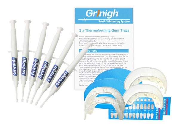 Grin365 Home-tandenbleeksysteem met zachte, niet-kookbare mondbakjes - Essentiële zaken 2 Persoonskit