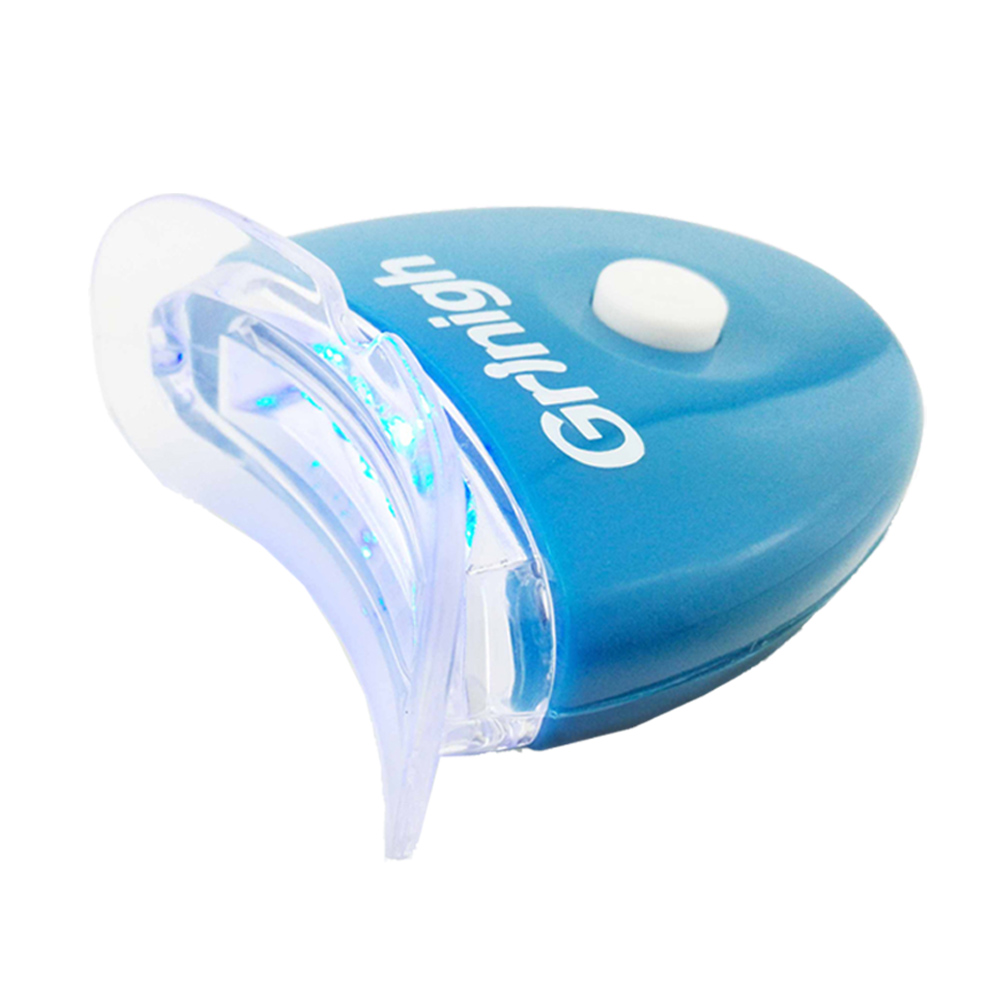 Grin365 blanquear los dientes acelerador de la luz con 5 tubos de LED - Baterias incluidas - Azul