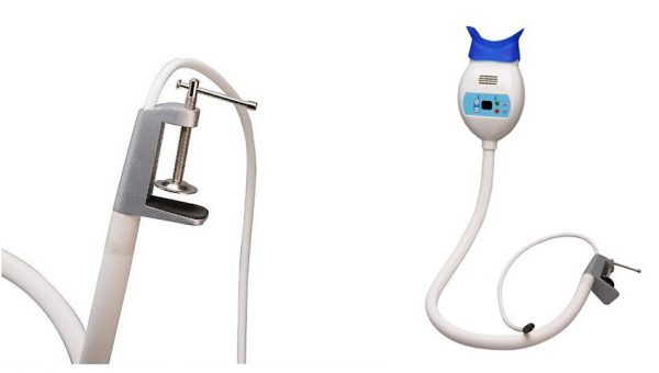 Dental LED Teeth Whitening System Clip on Desktop Light med 2 briller og 20 Farger Shadeguide