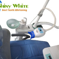 Lâmpada para branqueamento de dentes dentais Acelerador de luz LED para clareamento dentista Clinc com guia de sombra e dois óculos
