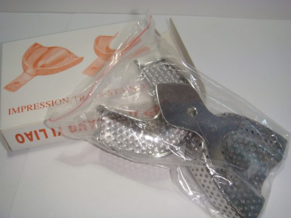 Dentist Impression Trays Set Autoclavable Perfo Denture Instruments Pack of 2 SK-TR03