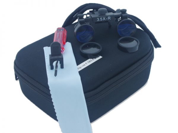 3.5x Magnification Professional Loupes with Clip on Design For Any Frames for Dental, 手術, 宝石商, または趣味 | Adjustable Pupil Distance Model #CM350CO