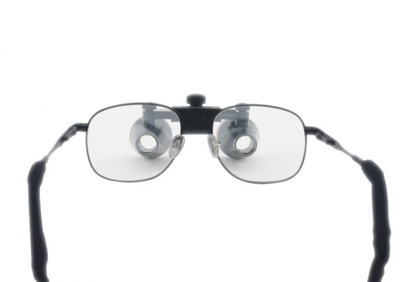 3.5x Magnification Professional Loupes with Black Metal Frame for Dental, Surgical, Jeweler, or Hobby | Adjustable Pupil Distance Model #CM350M