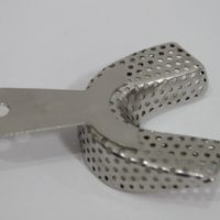 Aço inoxidável completa Dental Bandejas Impression dentista Instrumento perfurado Unidades Pacote de 6 SK-TR02