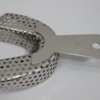 Aço inoxidável completa Dental Bandejas Impression dentista Instrumento perfurado Unidades Pacote de 6 SK-TR02