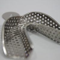 Aço inoxidável completa Dental Bandejas Impression dentista Instrumento perfurado Unidades Pacote de 6 SK-TR02