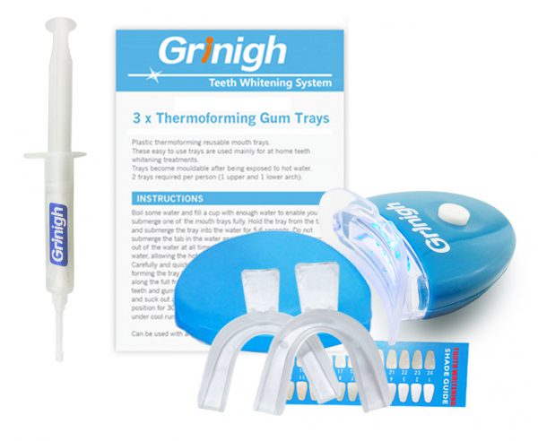 Grin365 Home Teeth Whitening System with LED Accelerator Light - Complete Kit