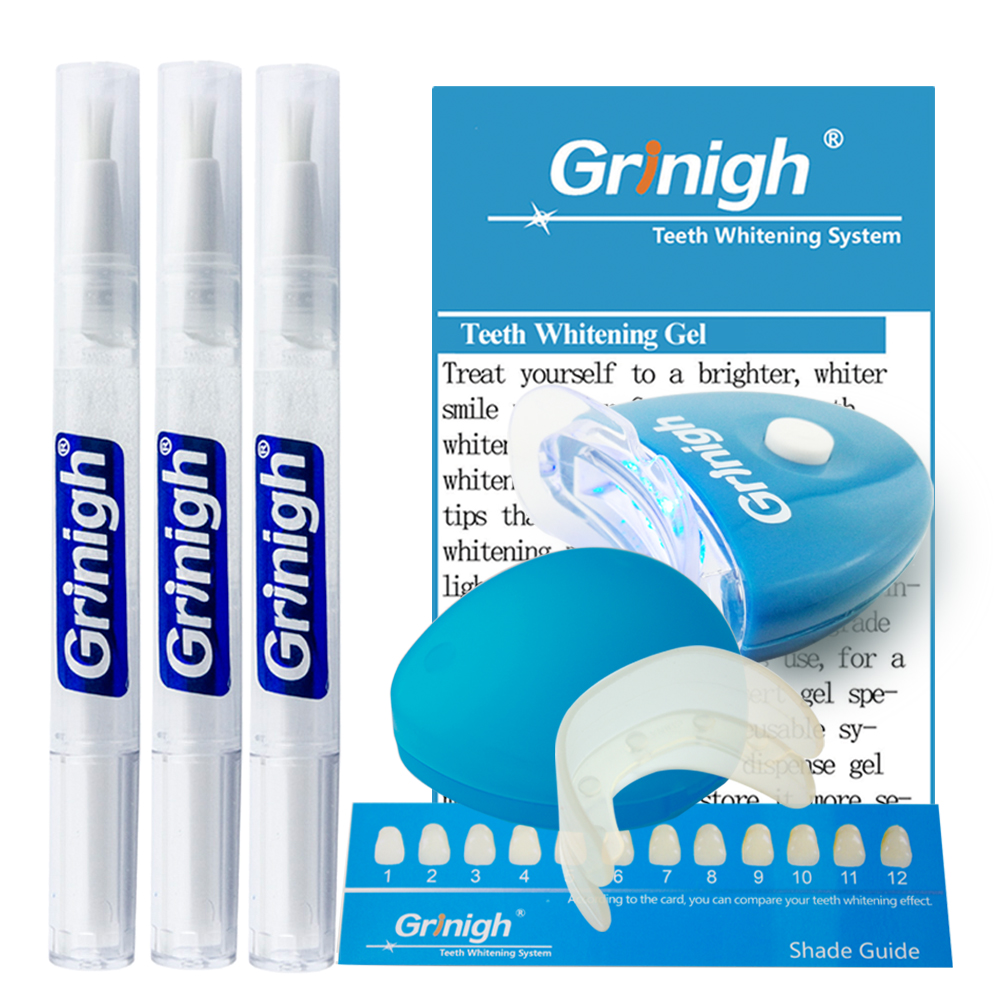 Grin365 أسنان بيضاء دقيقة التبييض القضيب عدة مع 3 أقلام