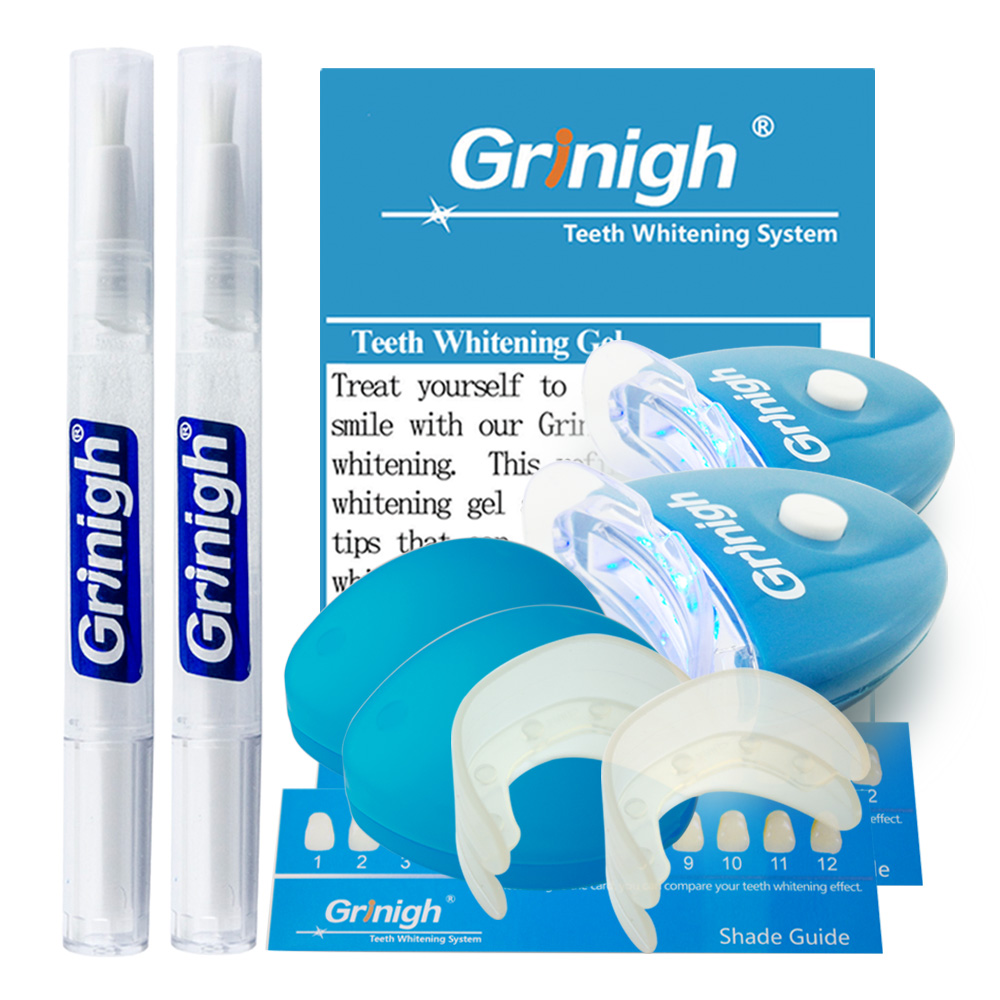 Grin365 precisa blanca 2 Dientes Blanqueamiento persona aplicador del kit con la boca bandejas