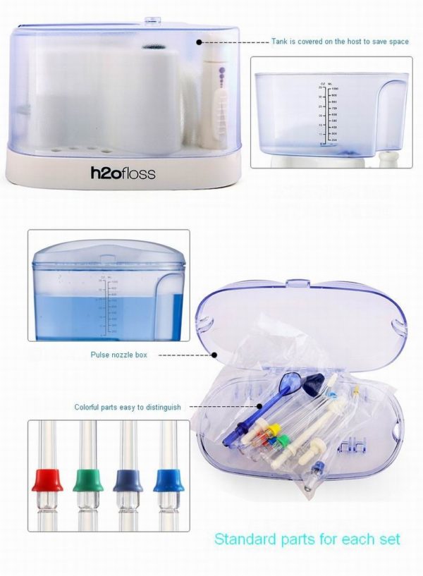 Dental WaterFlosser orale Irrigator Più 11 pezzi del getto di acqua Consigli e 1000ml Serbatoio