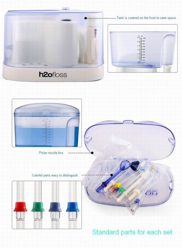 Dental WaterFlosser Oral Irrigator Plus 11 pcs Water Jet Tips And 1000ml Water Tank